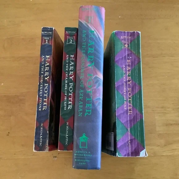 Set of 4 Harry Potter Books Books 1, 2, 3, and 4 by JK Rowling Fantasy - Picture 2 of 2